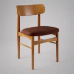 Cadeira Estofada Arc Marrom