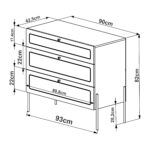 Comoda Pes Metalicos Oca